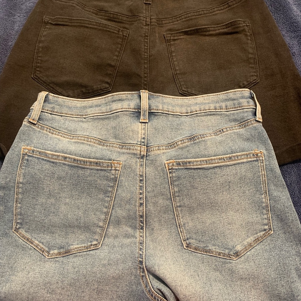 2 pair Denim Shorts Size 12 Ladies - Picture 3 of 5